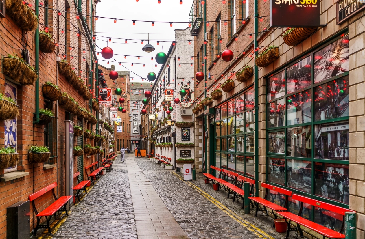 Colorful street art in the Cathedral Quarter