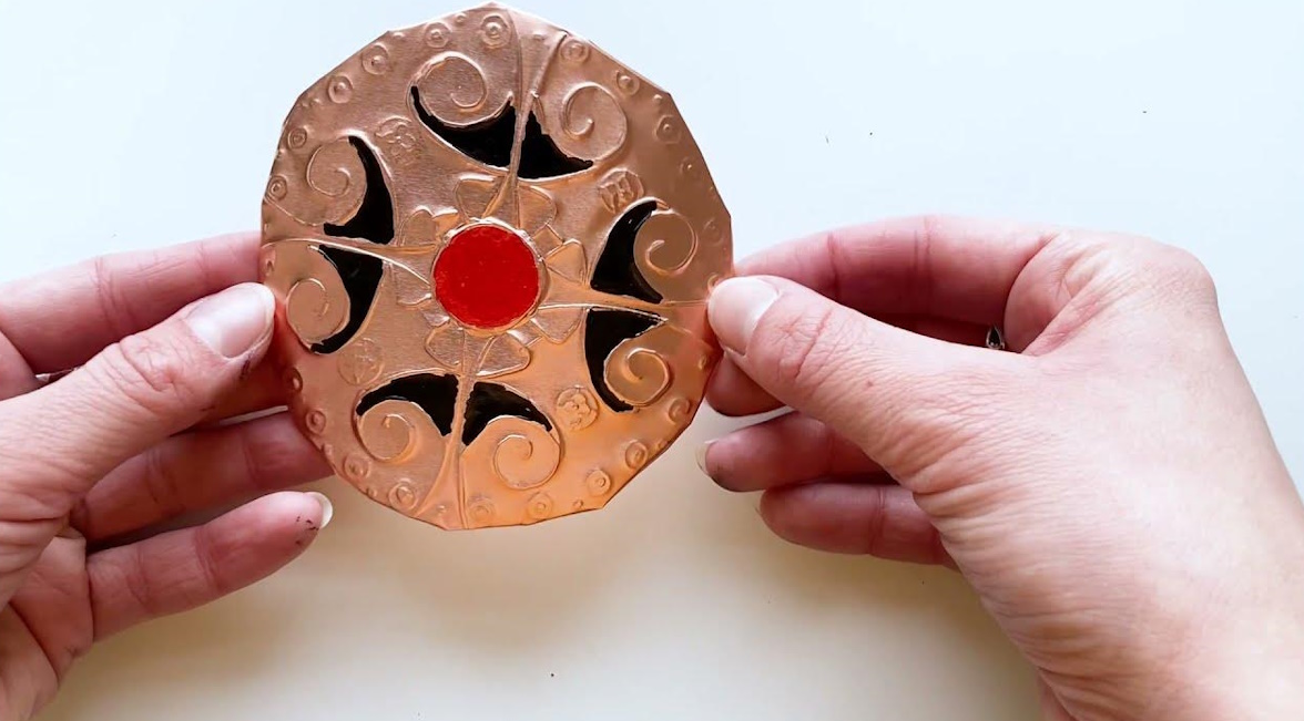 Replica of Anglo-Saxon jewelry and artifacts, showcasing intricate metalwork