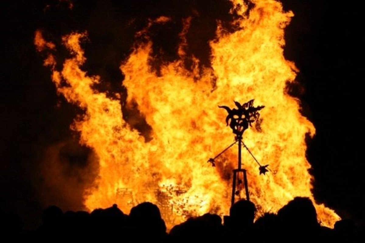 Fire display on Guy Fawkes Night