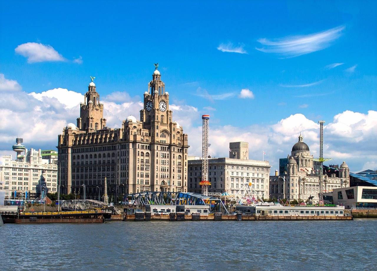 Liverpool waterfront with Royal Liver Building