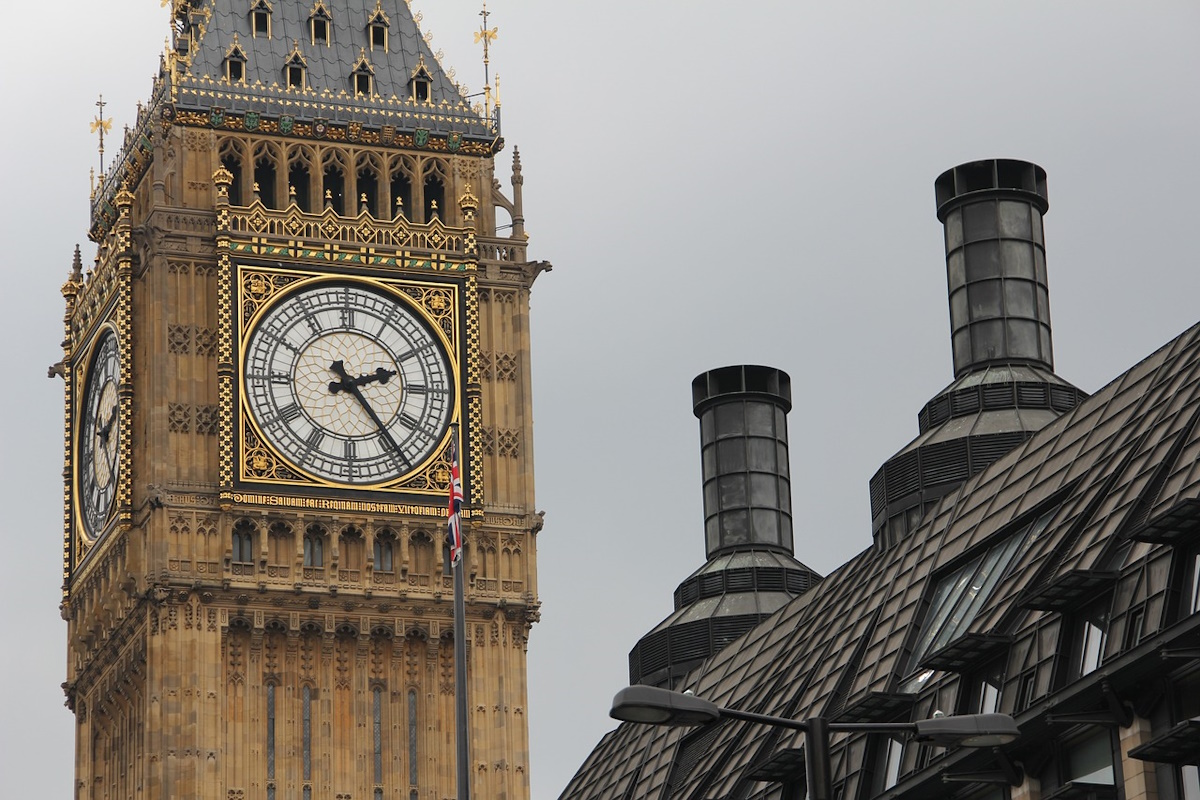 Close-up of Big Ben clock face