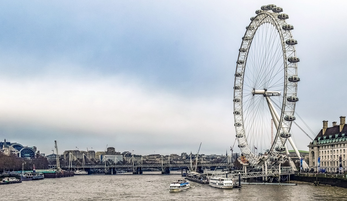 The London Eye against the London skyline